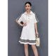 Summer POLO collar striped t-shirt dress slim