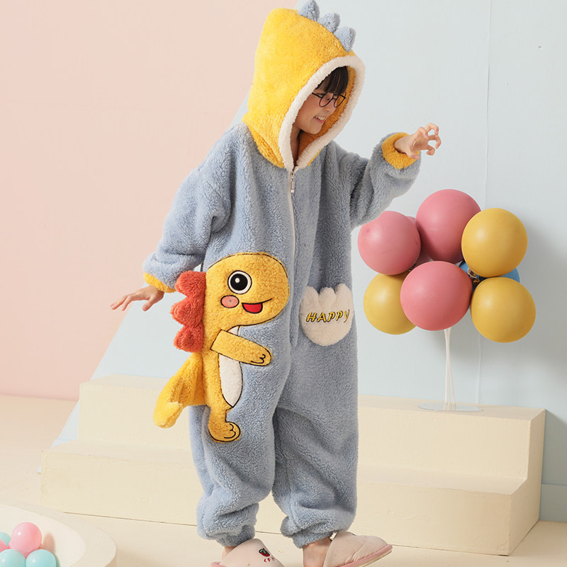 连体女童秋冬季法兰绒公主睡衣 珊妤睡衣/家居服套装