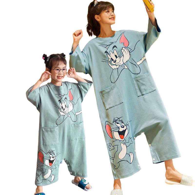 亲子装连体母女春秋纯棉长袖睡衣 珊妤睡衣/家居服套装