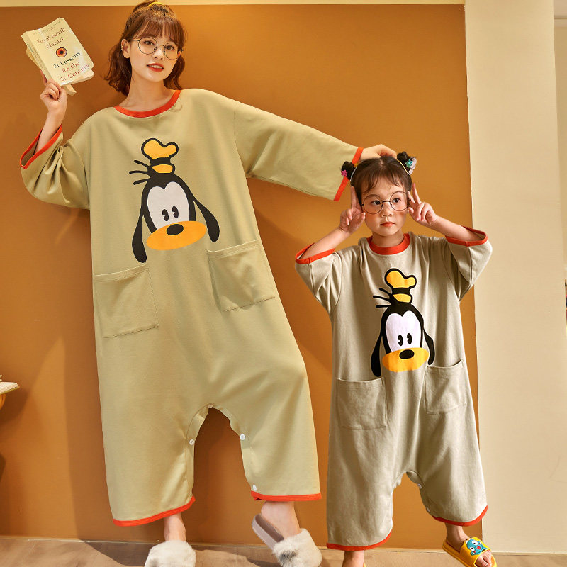 亲子装连体母女春秋纯棉长袖睡衣 珊妤睡衣/家居服套装