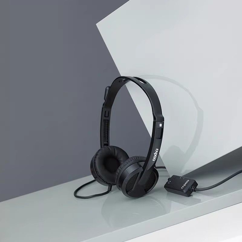 雷柏H100头戴式耳机耳麦电教学习电脑笔记本通用网课直播带麦克风,淘宝优惠券,粉丝福利购,淘宝优惠卷