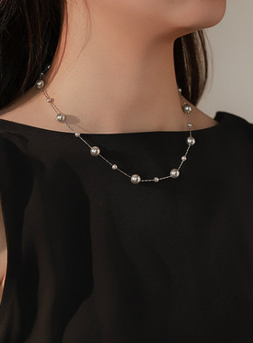 施家满天星珍珠项链颈链女款