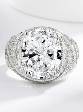 跨境欧美热销重工豪华满钻镶嵌气质百搭开口戒指男士首饰指环