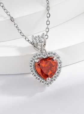 铜镀白金十字链铜镀白金心型项链