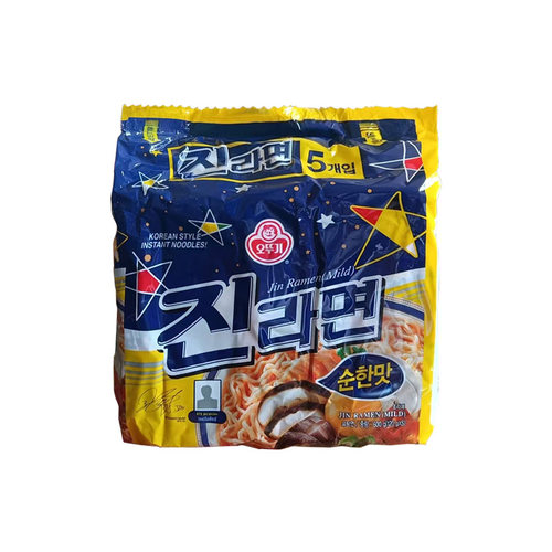 韩国进口不倒翁辣味金拉面5袋 韩式方便面汤面真拉面速食泡面煮面 - 图3