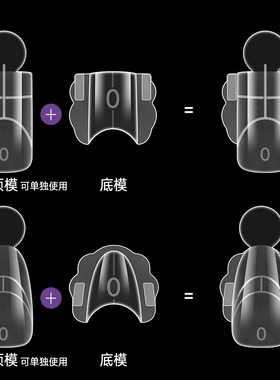 中长款三明治方头水管椭圆甲模