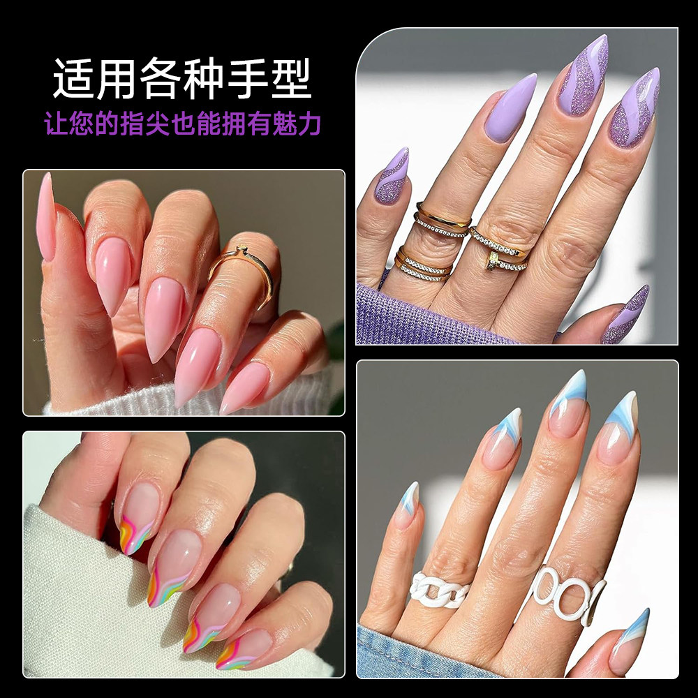 尖头甲全贴甲片短款透明指甲延长贴片舞台剧艺术异型假指甲贴片,淘宝优惠券,粉丝福利购,淘宝优惠卷