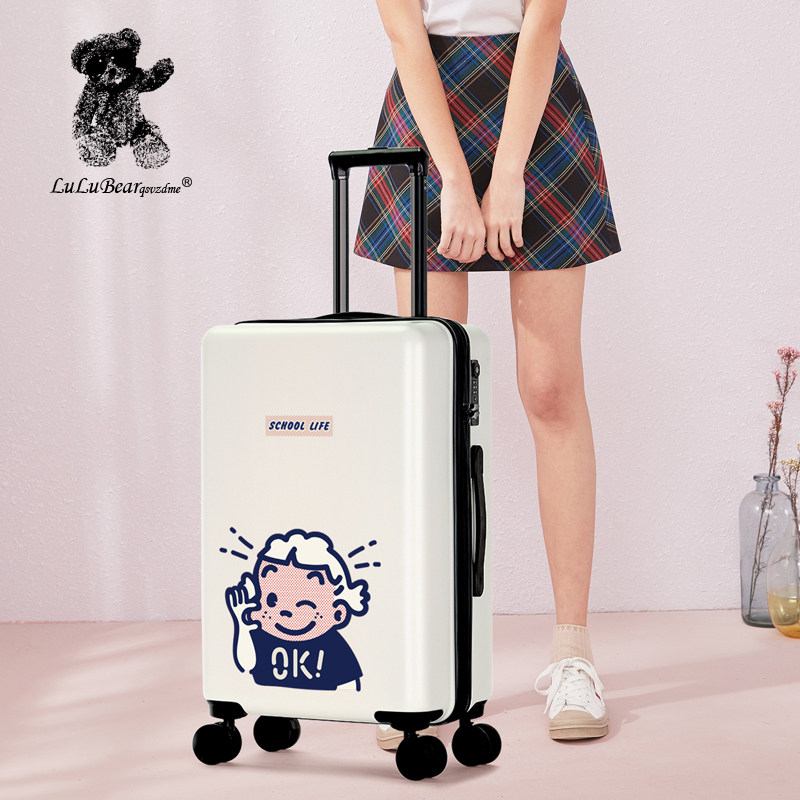 lulu熊20寸女万向轮登机男拉杆箱 lulubearqsvzdme旅行箱