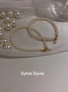 磁吸扣施家珍珠手链简约高级感