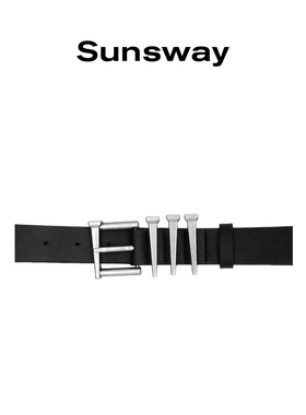 SUNSWAY复古重工金属扣朋克皮带