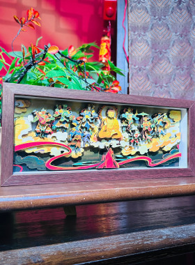 大圣归来装饰画客厅玄关装饰桌面摆件茶室摆台送朋友礼物非遗剪纸