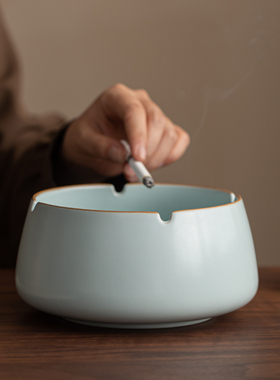 恬静生活汝窑烟灰缸茶洗两用