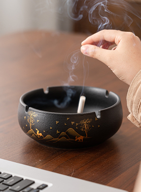 恬静生活装饰烟灰缸陶瓷烟盅