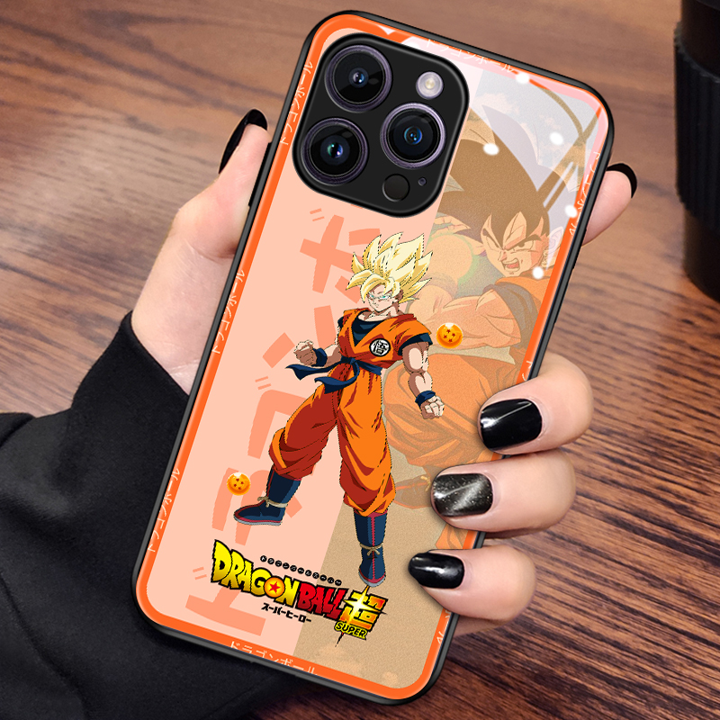 七龙珠苹果16手机壳新款iphone17promax男12mini动漫卡通11pm玻璃x防摔xr适用个性13小众15悟空14贝吉塔8plus - 图1
