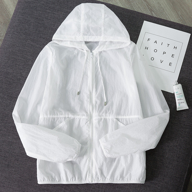 薄透气2020新款夏季服带帽衫防晒衣 羽诗贝短外套