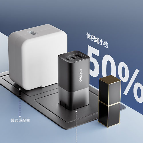 【爆款推荐】联想thinkplus100W氮化镓充电器电源冰糖系列 2C+A手机电脑迷你适配器快充配件 快速充电 - 图2