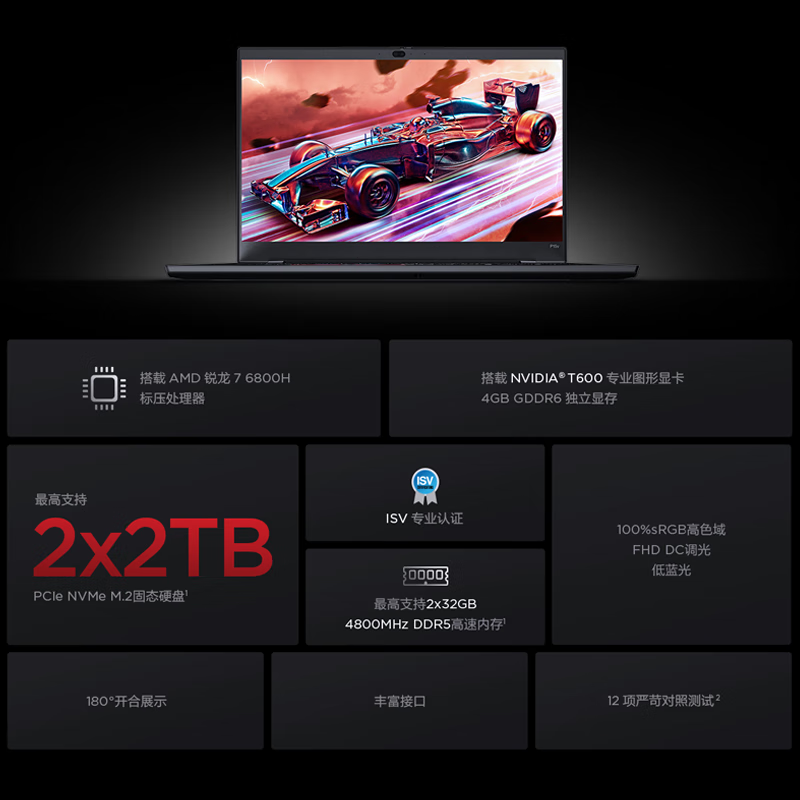 【游戏工作站】联想ThinkPad P15v锐龙AMD R7标压 16G 512G固态硬盘4G专业绘图显卡设计师笔记本电脑官方-图0