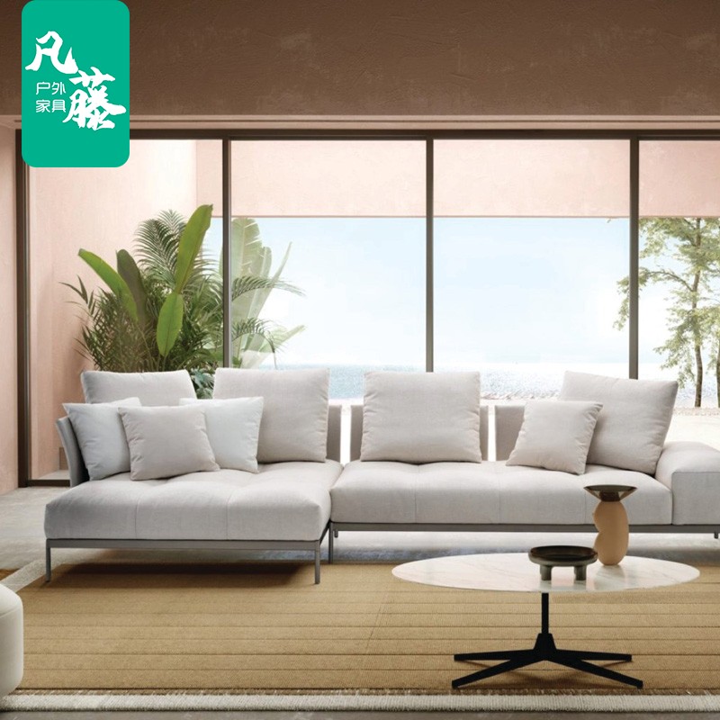 北欧简约户外沙发庭院别墅花园露天阳台休闲沙发组合室外防水家具 - 图1
