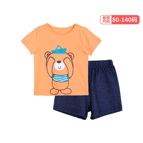 Детский спортивный костюм подходит для мужчин и женщин, летняя одежда для девочек, тонкий комплект, короткий рукав, коллекция 2022, в западном стиле