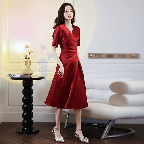 Вечернее платье, красное свадебное платье, коллекция 2022, премиум класс, подходит для подростков