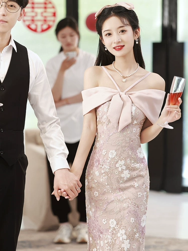 Вечернее платье, блестки для ногтей, свадебное платье, эффект подтяжки, коллекция 2023, новая коллекция, легкий роскошный стиль