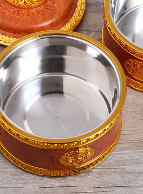 八吉祥双层吉祥盒不锈钢内胆