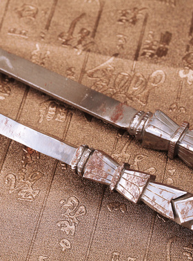 西藏式纯铁措子摆件降魔杵法益智扇形链条工艺品尼泊尔器摆件家用