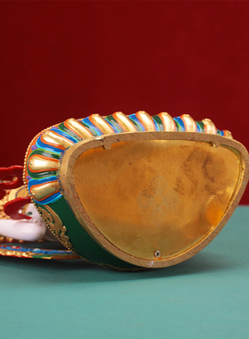 藏式纯铜七寸四臂观音佛像家用供