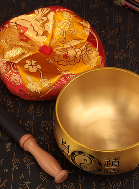 家用黄深碗摆件家用手工