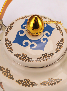 白马茶壶民族特色搪瓷多升量