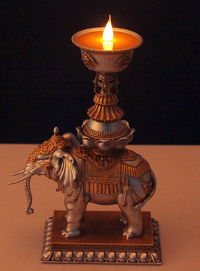 长明灯八吉祥象宝灯充电酥油