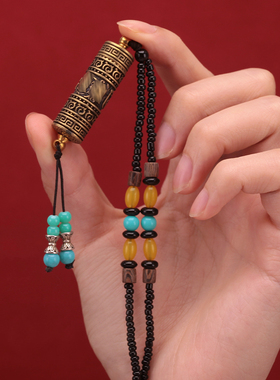 顺滑吊坠项链合金指捻式