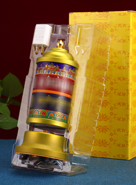 合金彩绘桶家用摆件电动