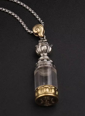 新款藏式透明嘎乌盒吊坠