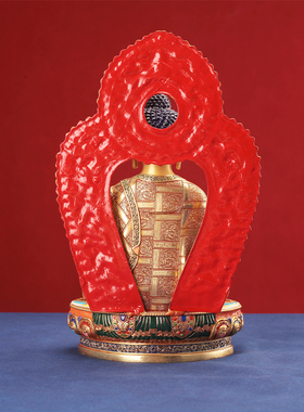 藏式纯铜七寸释迦牟尼佛像家用供奉摆件精品全身彩绘1尺铜像装物