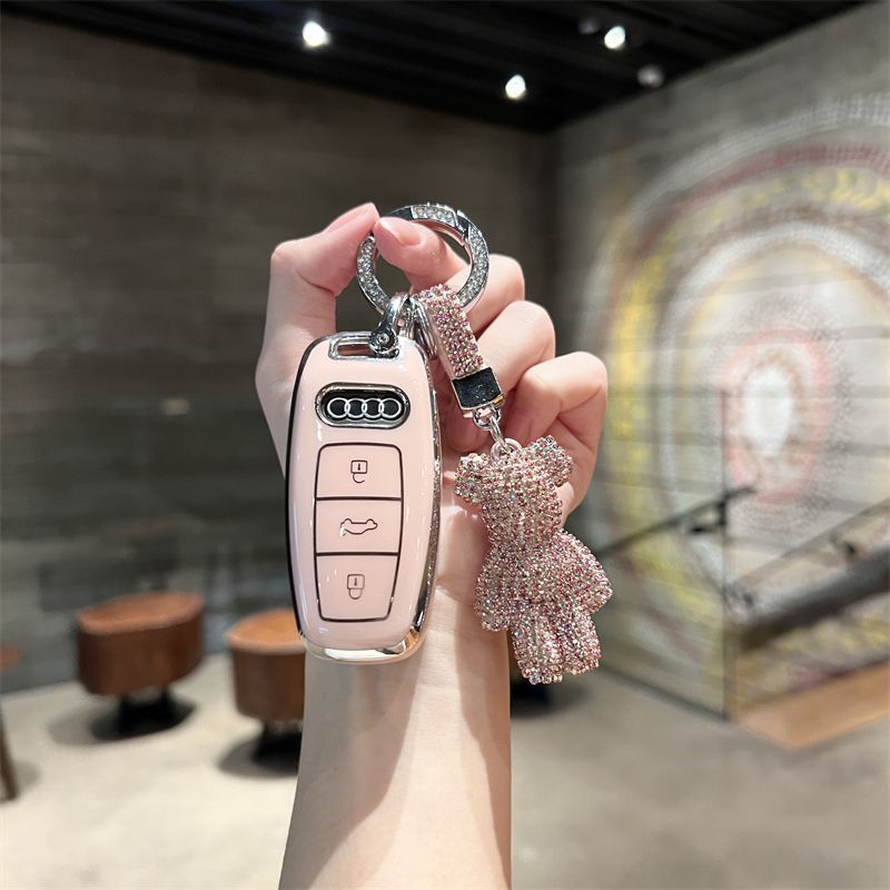 适用奥迪a3l a6l钥匙套a7 a4l q5l包a5女q7 q3 q2l壳a8l扣高档 - 图0