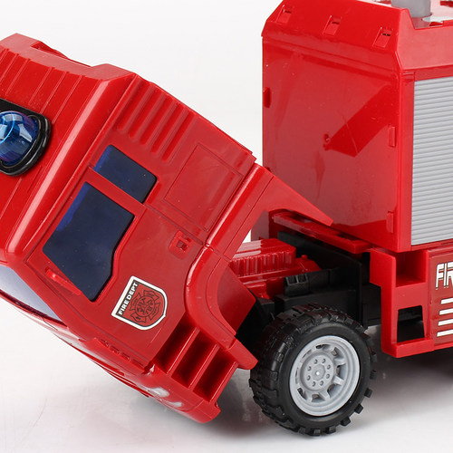 大号消防车惯性云梯升降儿童玩具模型惯性挖消防车喷水洒水车男孩 - 图1