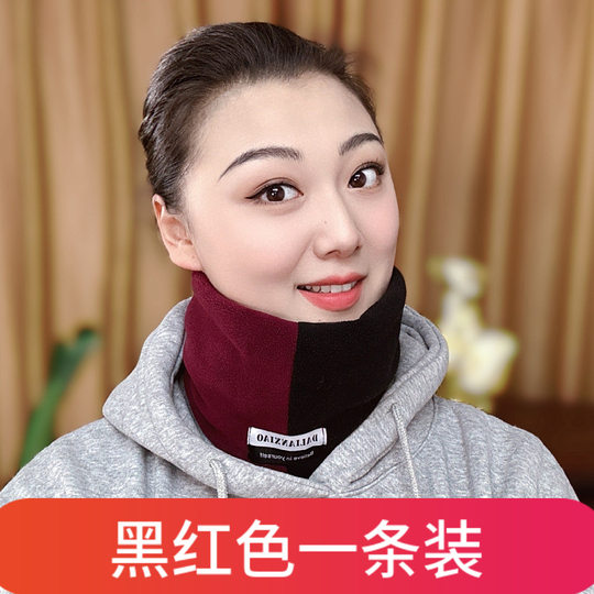 2025 autumn and winter new color matching warm neck scarf, versatile thickened double-layer mask neck cover, windproof scarf for men and women