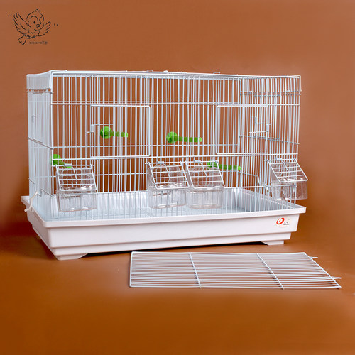 鸟用高级观赏珍珠绣眼文鸟玉鸟芙蓉鸟鹦鹉笼带隔网鸟儿繁殖鸟笼子 - 图0