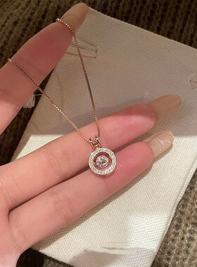 灵动项链女新款韩版超美简约气质吊坠温柔轻奢跳动的心百搭锁骨链