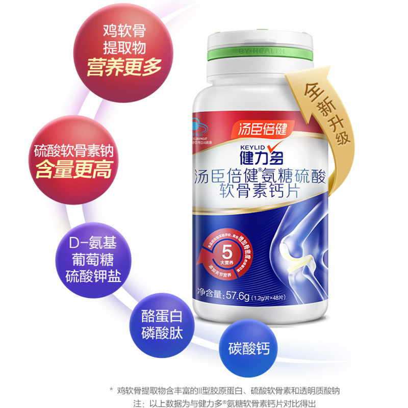 汤臣倍健众华朗臣专卖店汤臣倍健健力多氨糖软骨素加钙片硫酸氨基葡萄糖护关节1