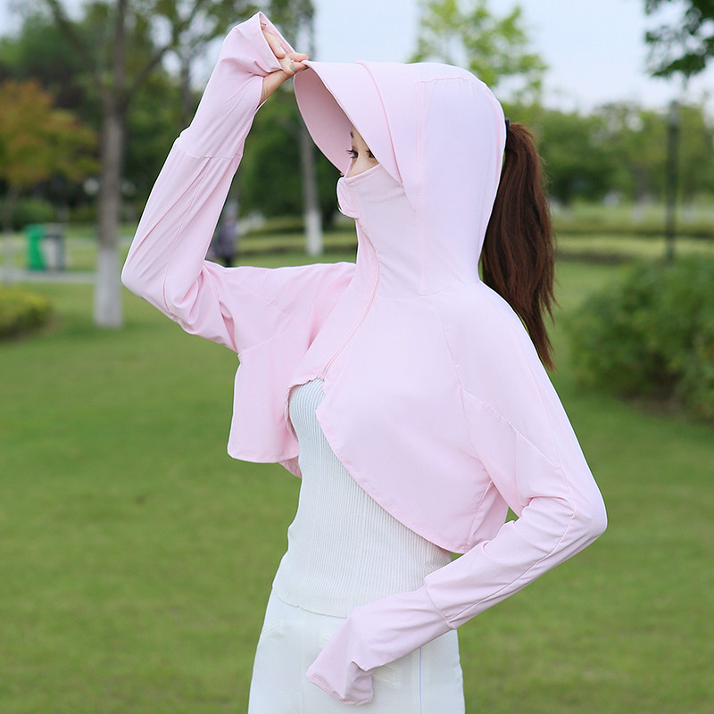 冰丝2020新款长袖短款披肩防晒衣 韩可柔短外套