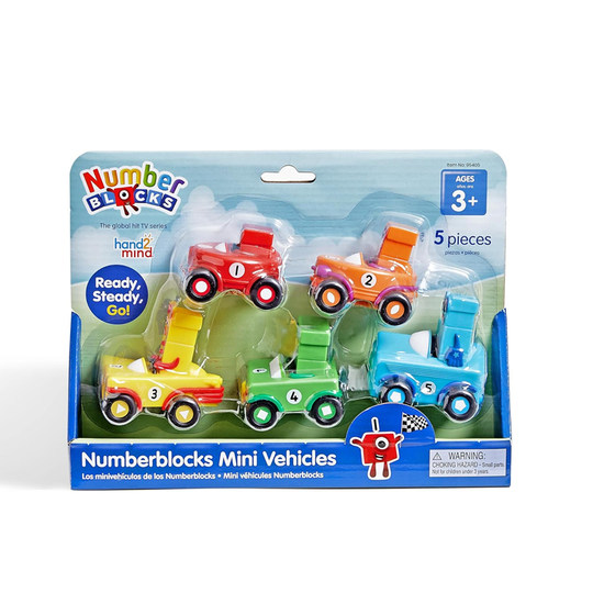 American Numberblocks digital building blocks mini racing children's toys car model garage