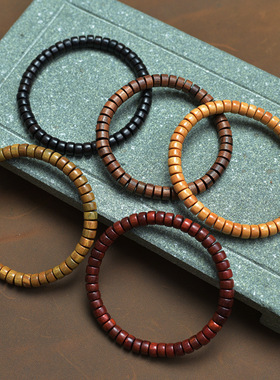 天然小叶紫檀香木手链男女款药片