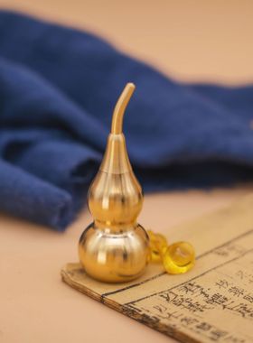 黄铜葫芦空心摆件风水挂饰