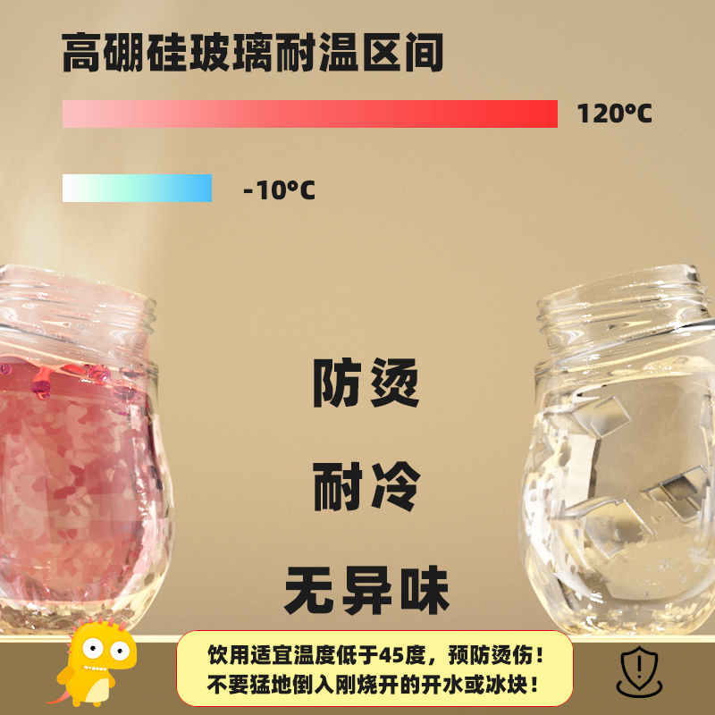 玻璃奶瓶新生儿婴儿防呛防漏防摔可以躺喝大宝宝保护套包邮卡通杯