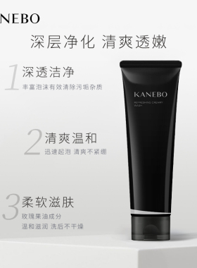 Kanebo嘉娜宝净透洗面奶控油清洁毛孔女清爽洁面乳丰富泡沫