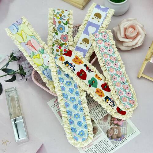 儿童宽边刘海贴女童前额碎发贴魔术贴女孩可爱发带发箍发饰头饰品 - 图3