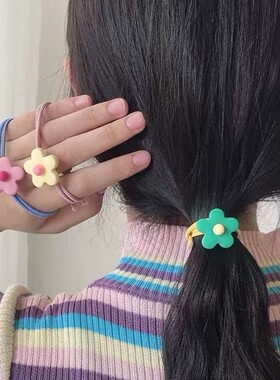 日韩少女心双层小花泫雅风发圈