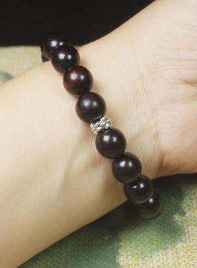 2026赞比亚紫檀血檀10mm手串绿色运转珠款 男女民族风佛珠念珠